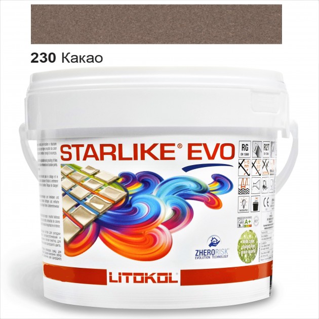

Затирка эпоксидная Litokol Starlike® EVO 230 КАКАО 5,0 кг