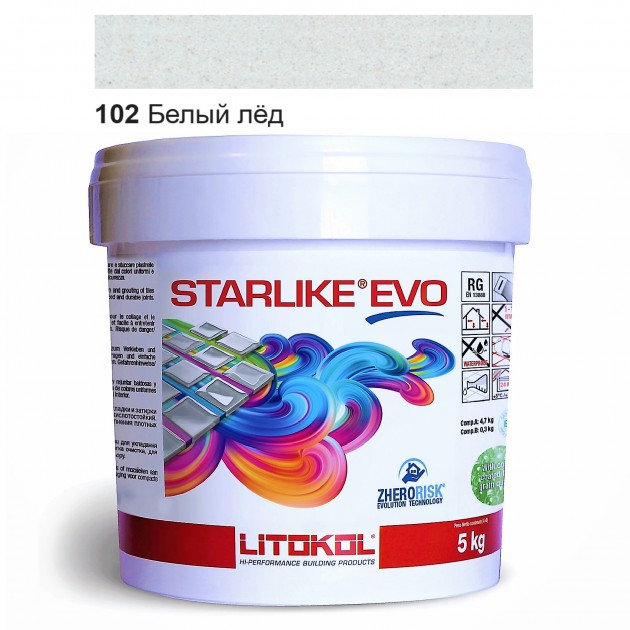 

Затирка эпоксидная Litokol Starlike® EVO 102 БЕЛЫЙ ЛЕД 5 кг