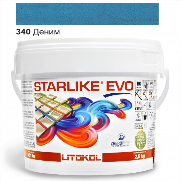 

Затирка эпоксидная Litokol Starlike® EVO 340 ДЕНИМ 2,5 кг