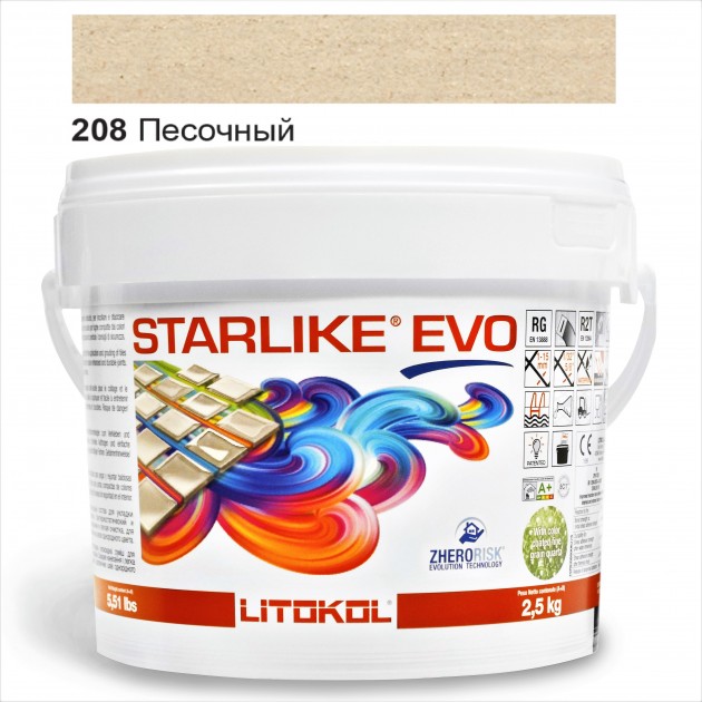 

Затирка эпоксидная Litokol Starlike® EVO 208 ПЕСОЧНЫЙ 2,5 кг