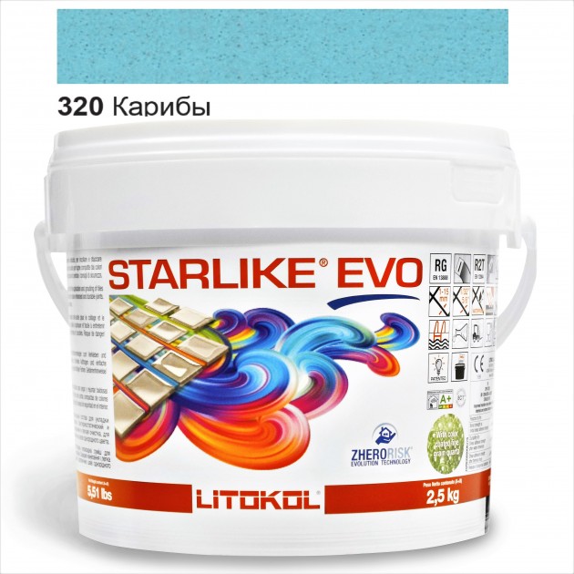 

Затирка эпоксидная Litokol Starlike® EVO 320 КАРИБЫ 2,5 кг