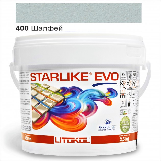 

Затирка эпоксидная Litokol Starlike® EVO 400 ШАЛФЕЙ 2,5 кг
