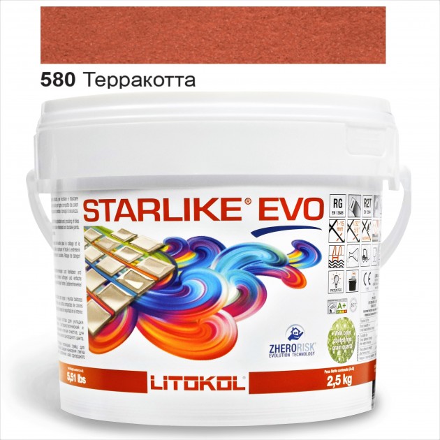 

Затирка эпоксидная Litokol Starlike® EVO 580 ТЕРРАКОТТА 2,5 кг