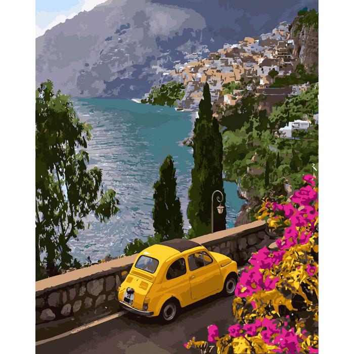 

Картина рисование по номерам Идейка Поездка к морю 40х50см КНО2739 набор для росписи краски, кисти, холст