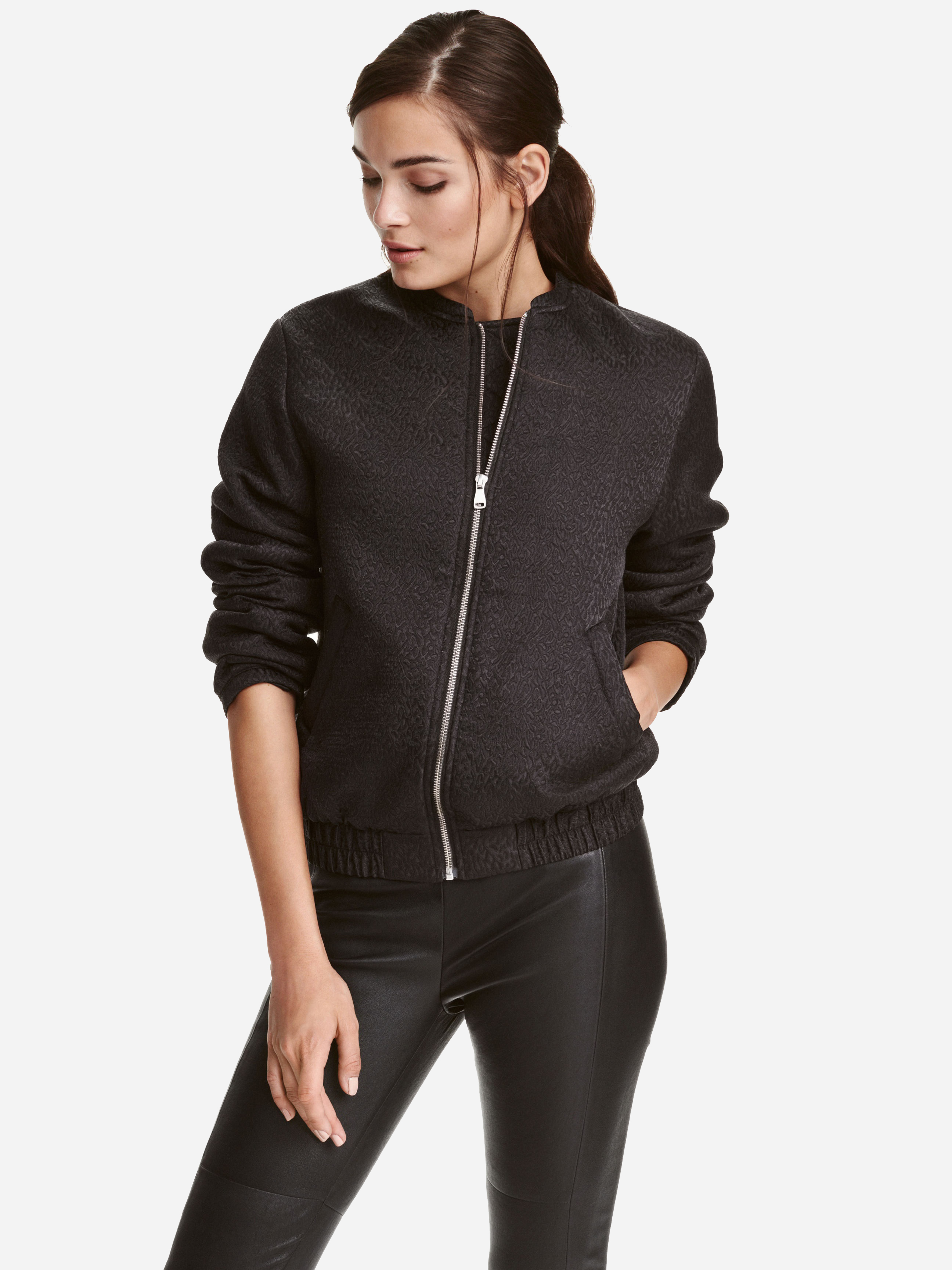 

Бомбер H&M 4029844-ADMZ 36 Черный