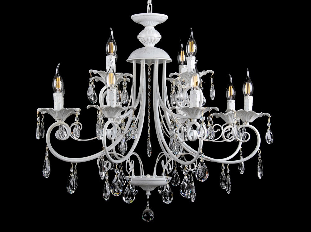 

Люстра свеча L30177/8+4 (WT+GD)