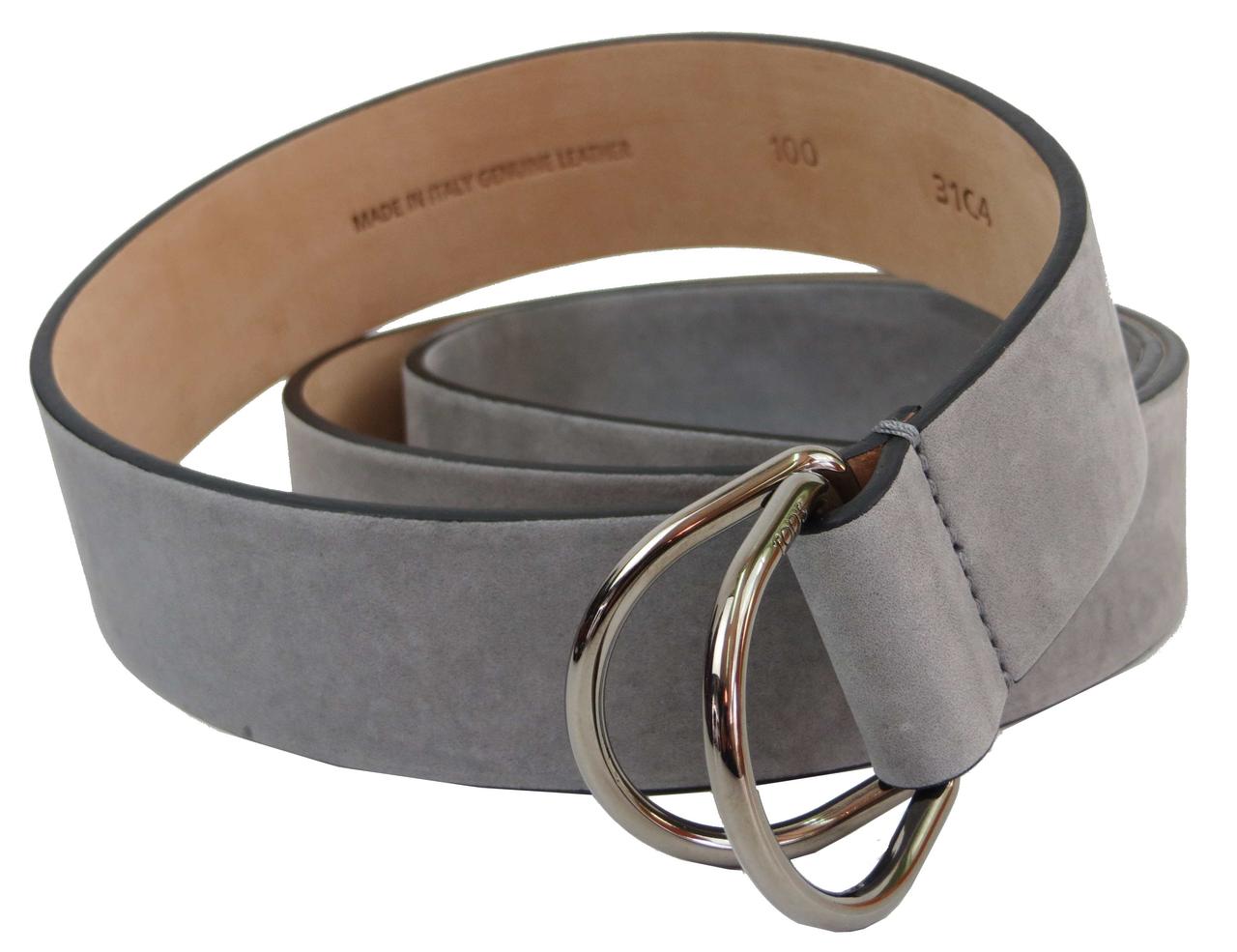 

Женский ремень из нубука Tod's, Италия, S31C43 светло серый