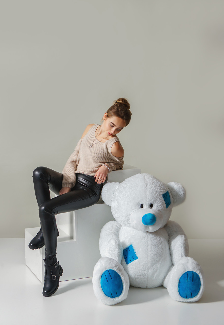 

Плюшевый мишка Teddy Boom Гриша 150 см Белый
