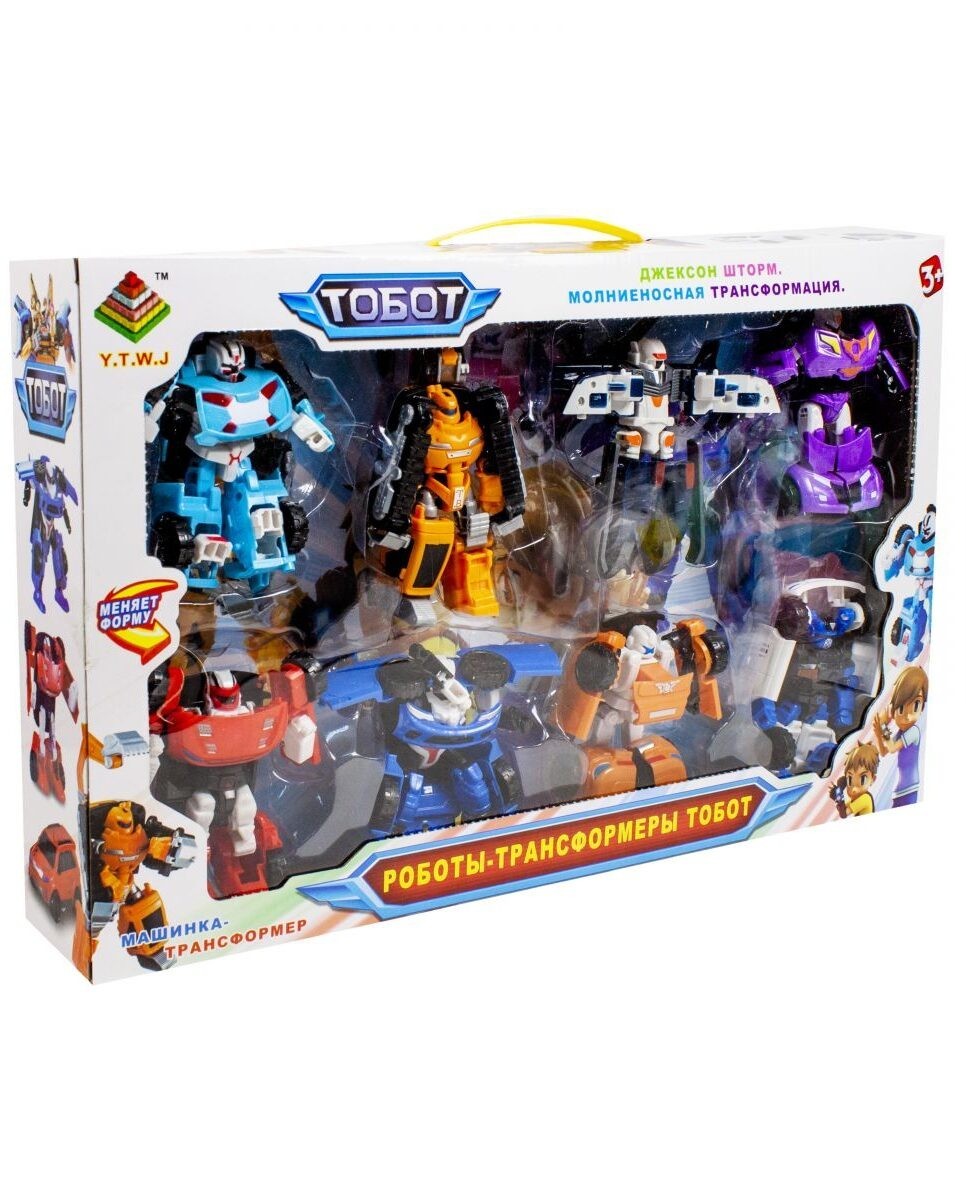 

Набор трансформеров Huada Toys Тоботы Tobots 8 шт