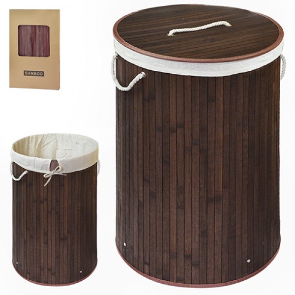 

Корзина для белья Stenson Dark Wood R-29379 35х60 см складная