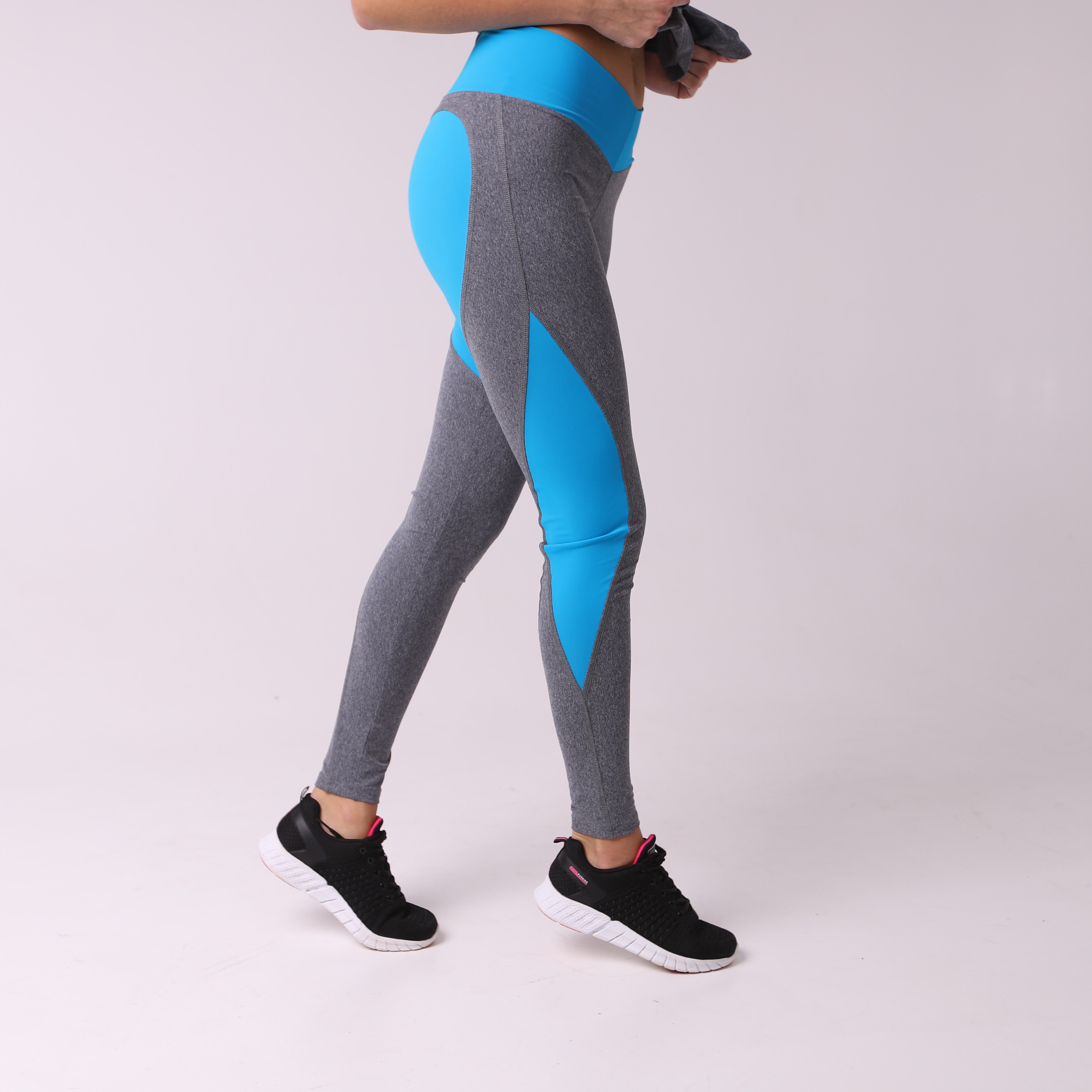 

Лосины для фитнеса и йоги Vikifit Ice Mood L Серый с голубым