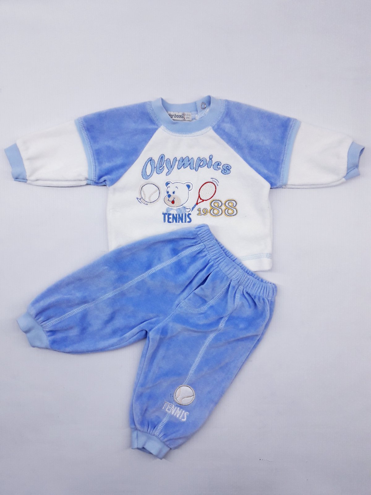 

Костюм (свитшот+штаны) Baby bess 3929 62см(р) бело-голубой