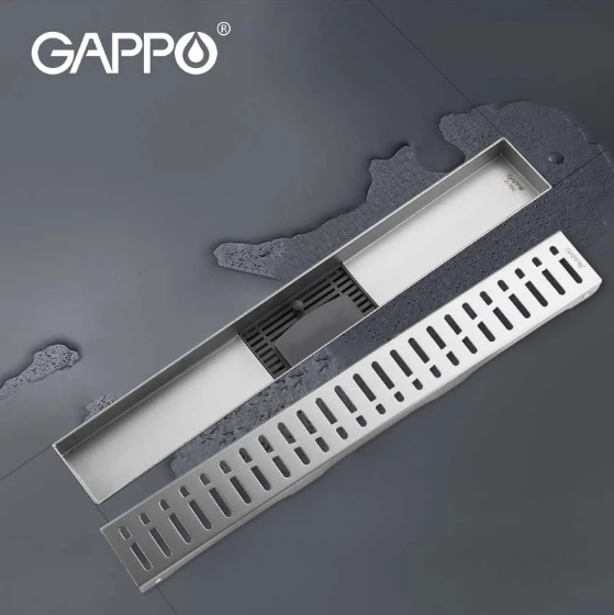 

Трап душевой GAPPO 85007-3 из нержавеющей стали 70*500мм