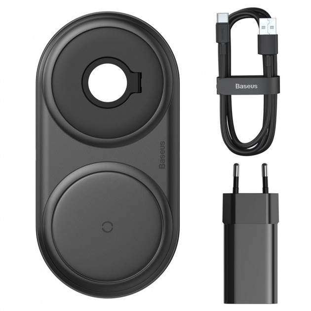 

Бездротовий ЗП Baseus Planet 2in1 WXPL-B01 Black