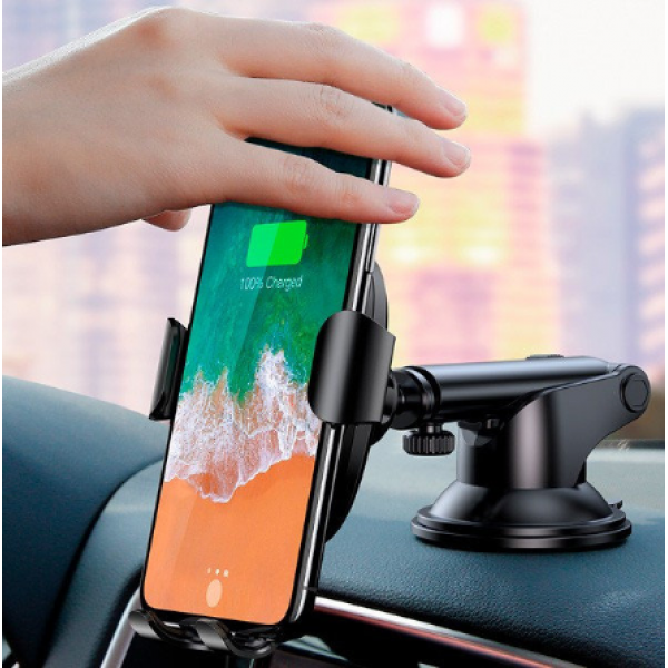 

Автодержатель с функцией беспроводной зарядки Baseus Wireless Charger Gravity Car Mount（osculum type ）Black