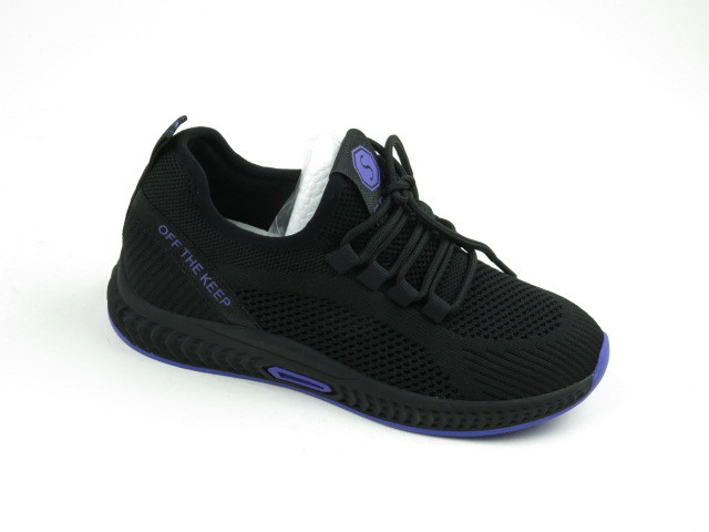 

Кроссовки женские черные с фиолетовым Lonza 338-8883 37