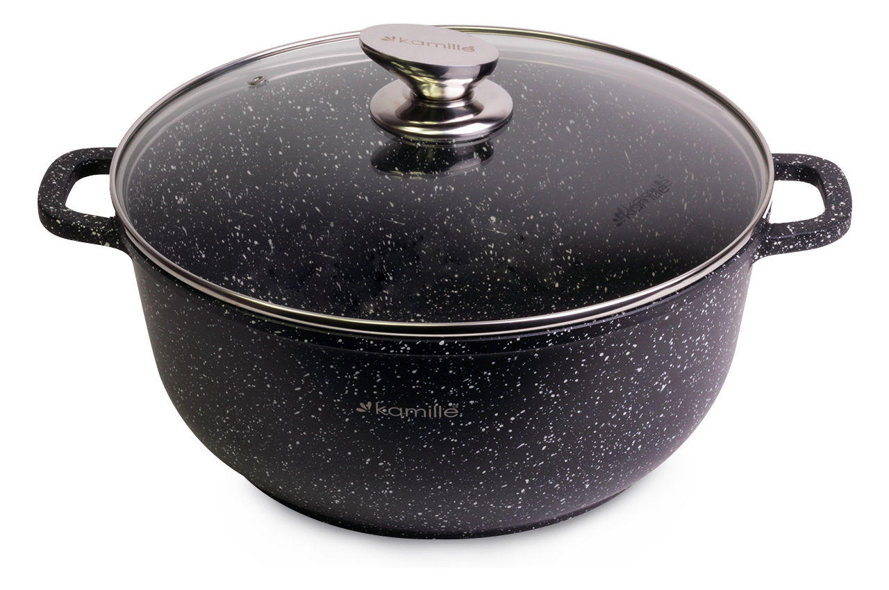 

Кастрюля антипригарная Kamille - 280 мм x 6,5 л мрамор (4406) TRG-54693