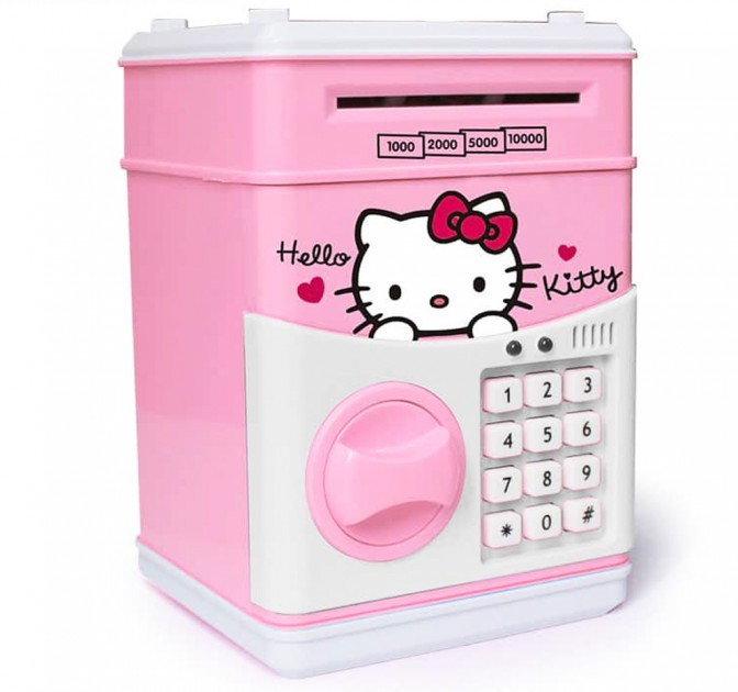 

Копилка-сейф детская UKC с кодовым замком, Hello Kitty