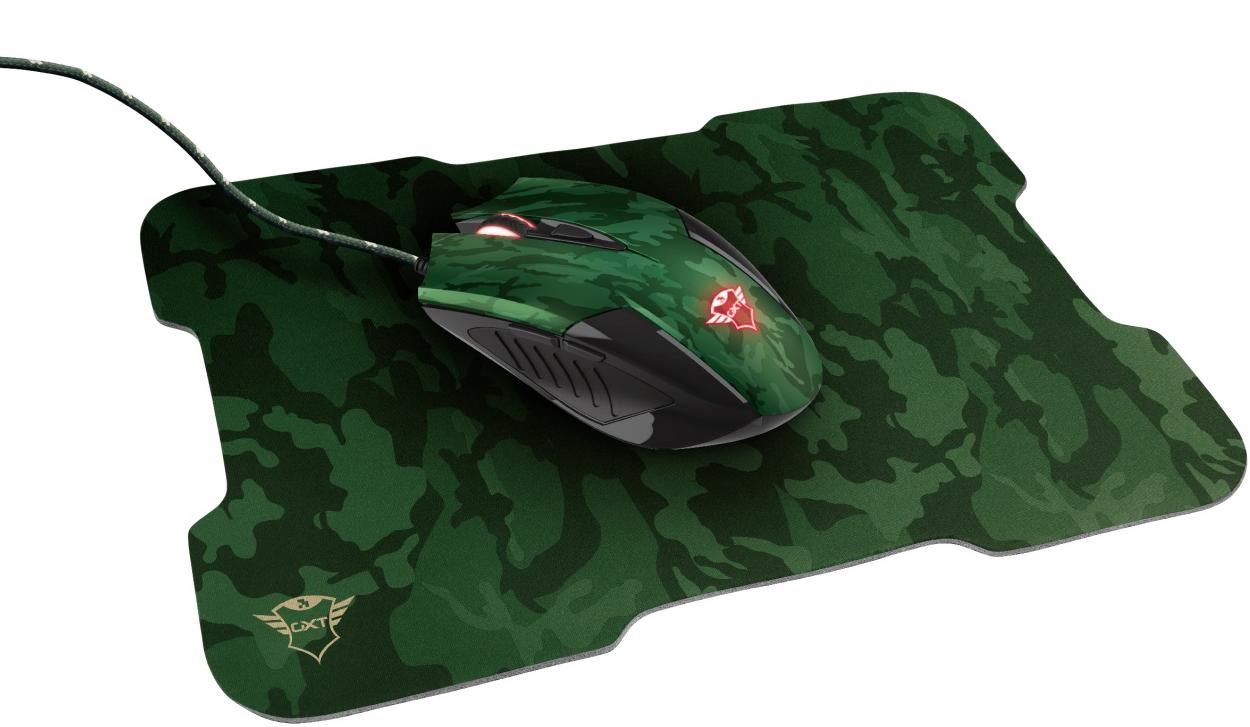 

Провідна ігрова миша з килимком Trust GXT 781 USB Rixa Camo + килимок Gaming (23611)