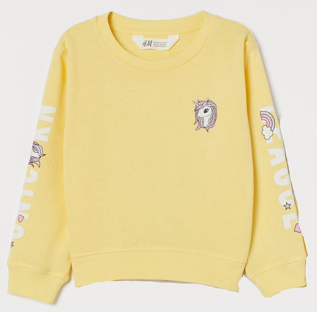

Свитшот H&M 1902-7718240 134-140 см Желтая (hm00484038671)