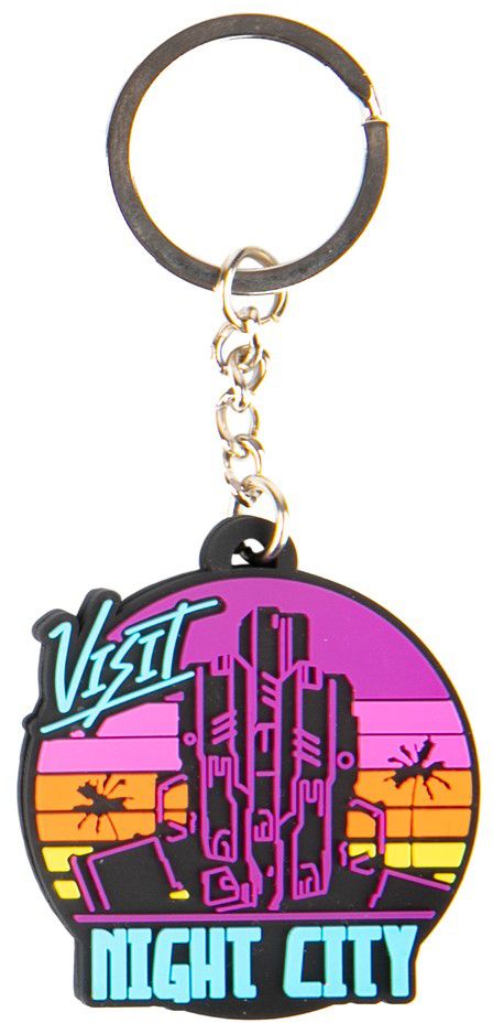 

Брелок JINX Cyberpunk 2077 - Visit Night City Keychain