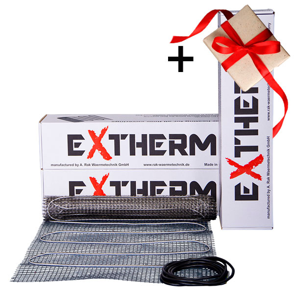 

Теплый пол Extherm двухжильный нагревательный мат ET ECO 100-180 1,0 м² + подарок