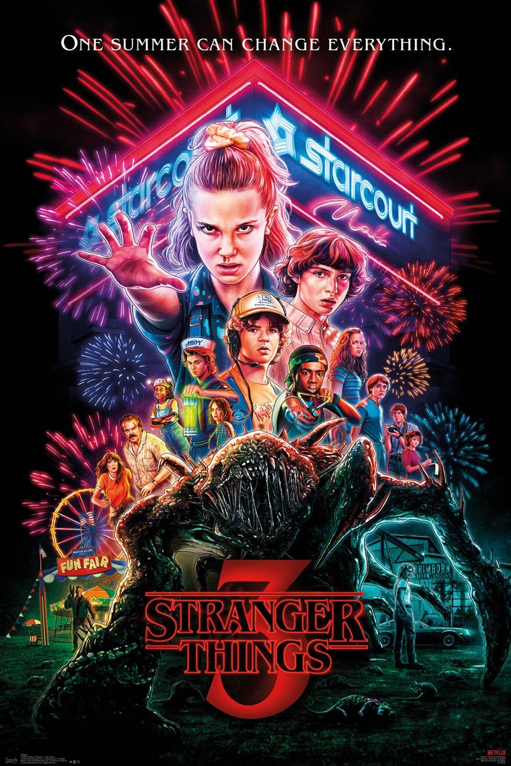 

Постер GB eye Stranger Things 3 - One Sheet Maxi Poster (FP4862) 610 x 915 мм