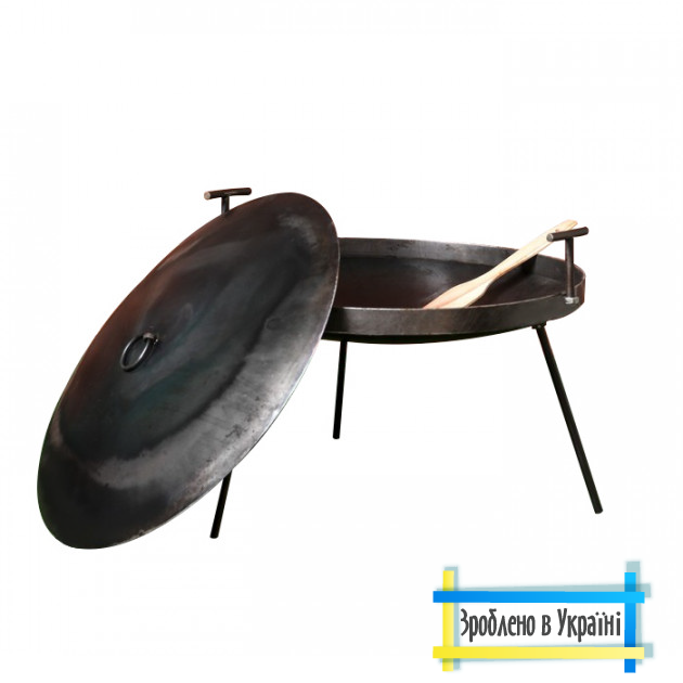 ROZETKA | Мангал сковорода 30 см SHOP PAN из диска бороны + крышка .