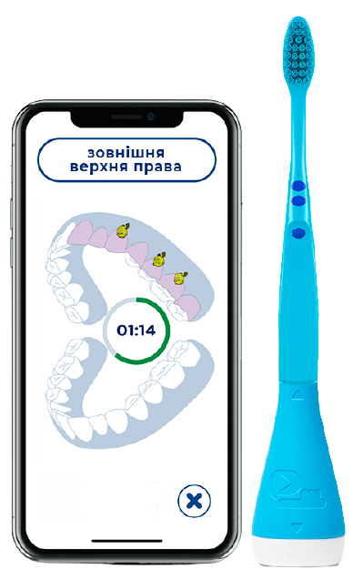 Акция на Интерактивная насадка Playbrush Smart Blue + зубная щетка (9010061000094) от Rozetka UA