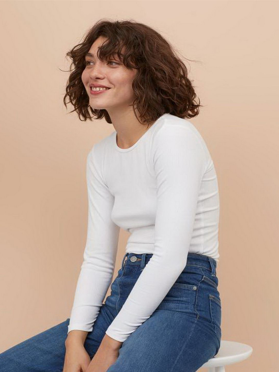 

Лонгслив H&M 0708090-9 L Белый