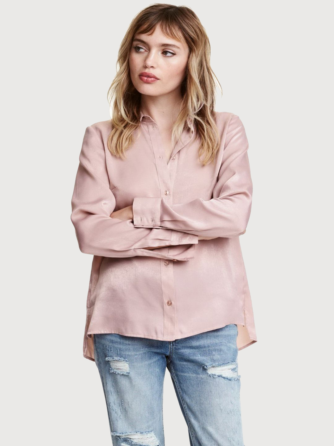 

Рубашка H&M 0430554-4 36 Розовая