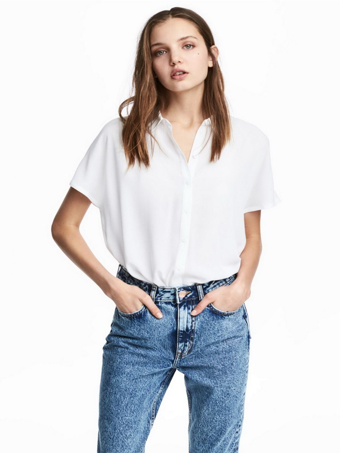 

Рубашка H&M 0483252-5 42 Белая