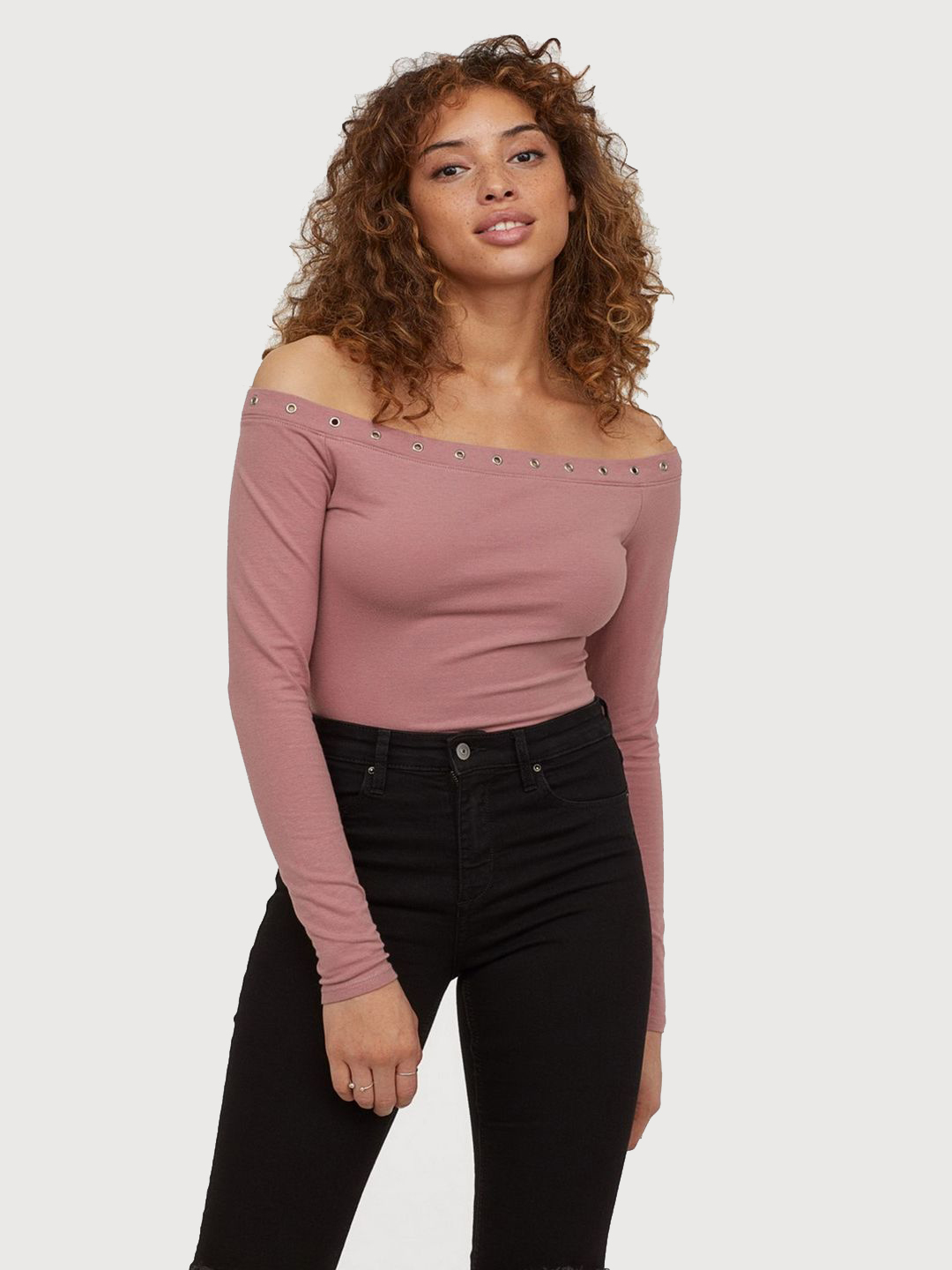 

Лонгслив H&M 0685817-9 S Пудра