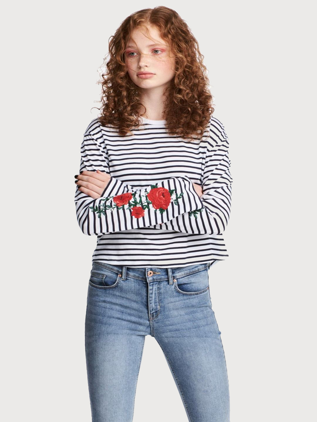 

Лонгслив H&M 0566387-6 S Белый
