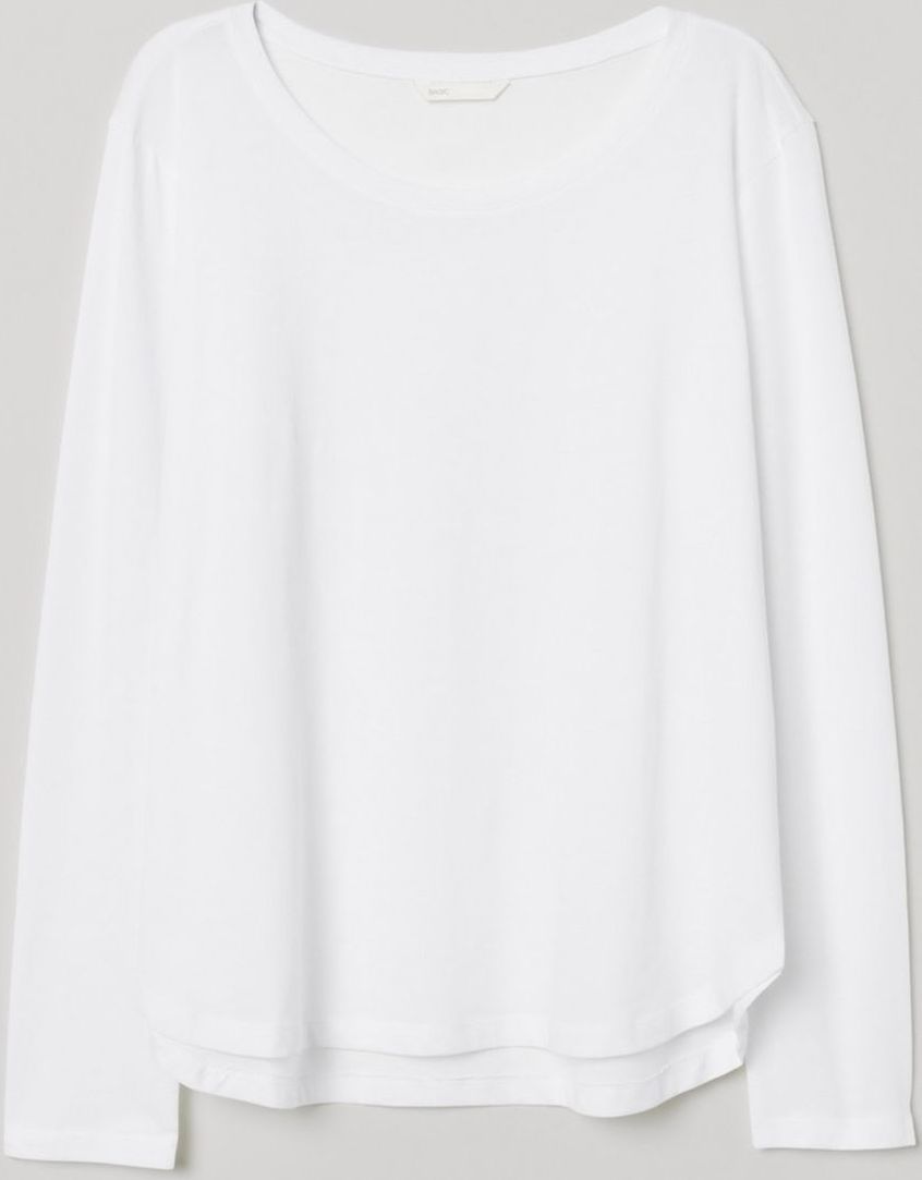 

Лонгслив H&M 0728185-8 S Белый