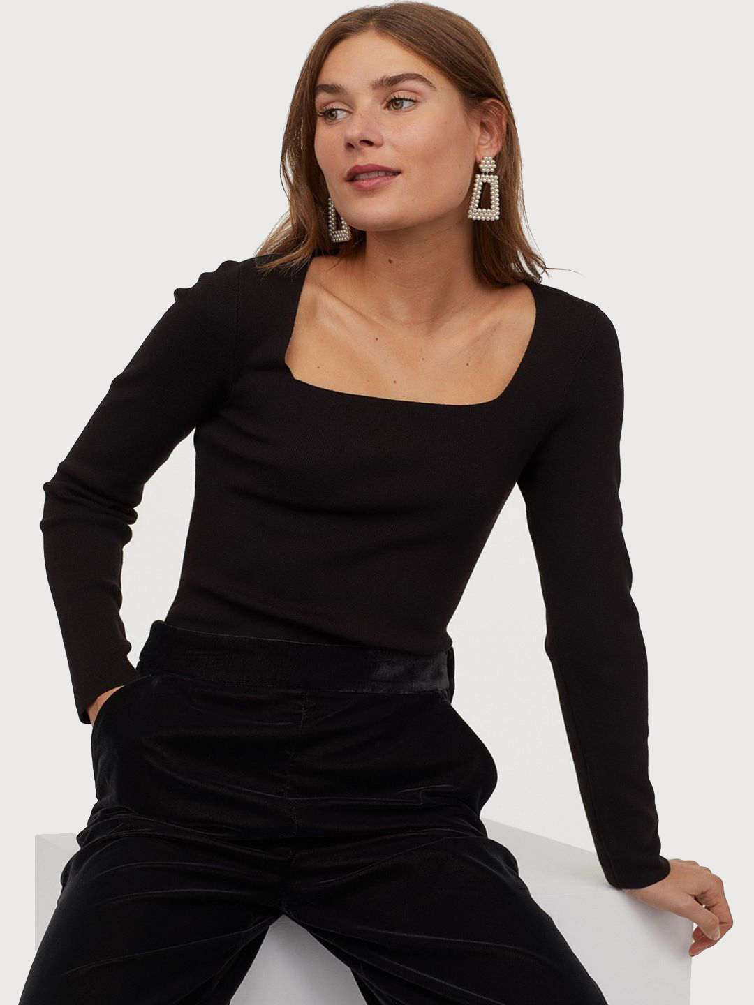 

Лонгслив H&M 0830540-0 XL Черный