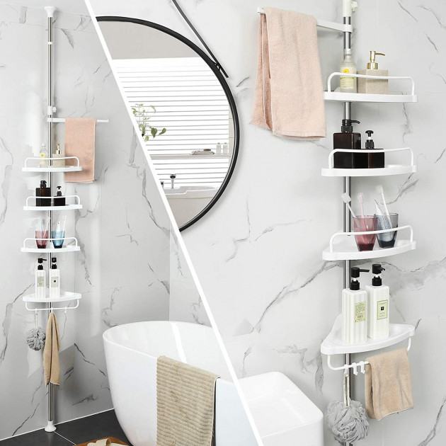 

Кутова полиця для ванної кімнати multi corner shelf стійка стелаж (566576)
