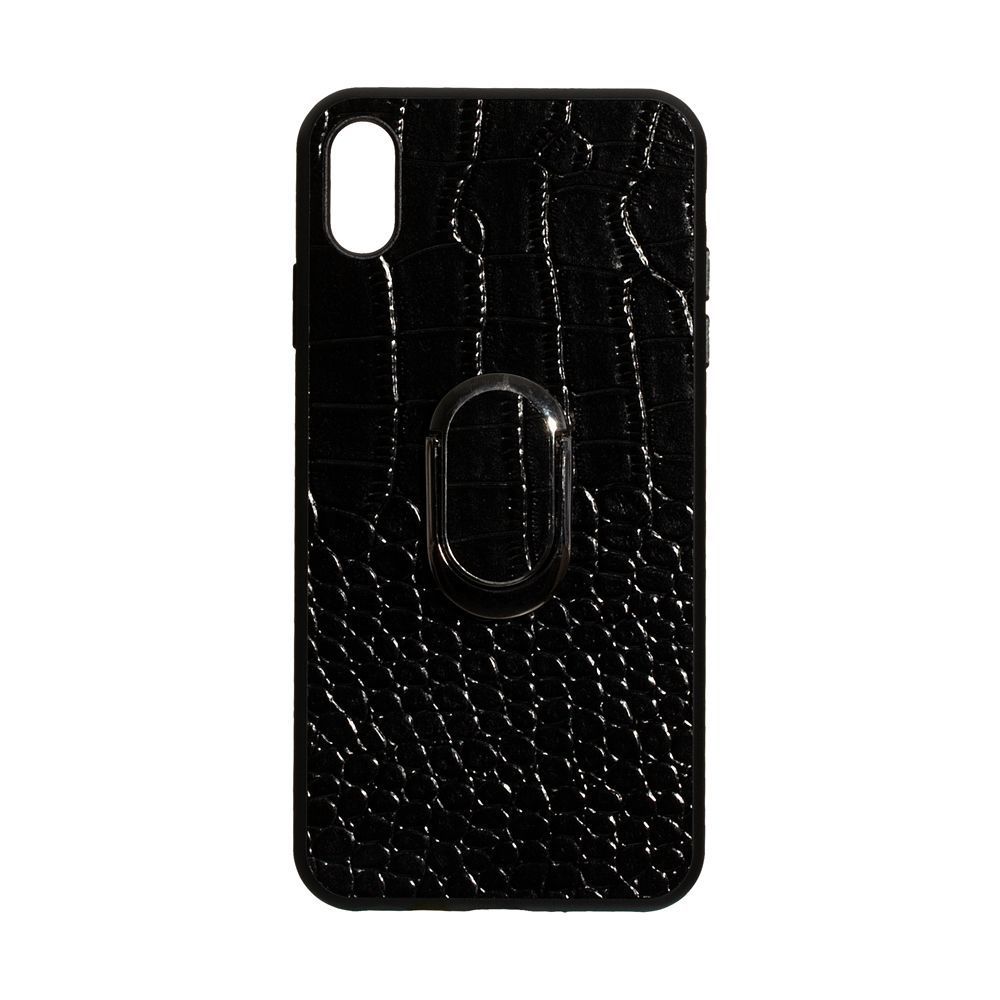 

Панель Genuine Leather Croco для Apple IPhone Xs Max Black