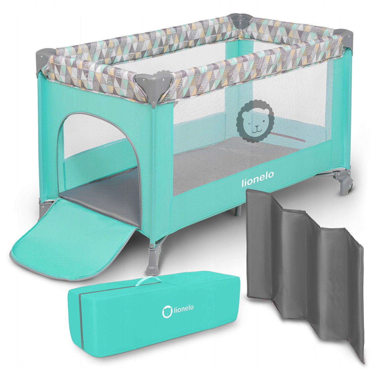 

Манеж - кровать Lionelo Adriaa plus turquoise scandi