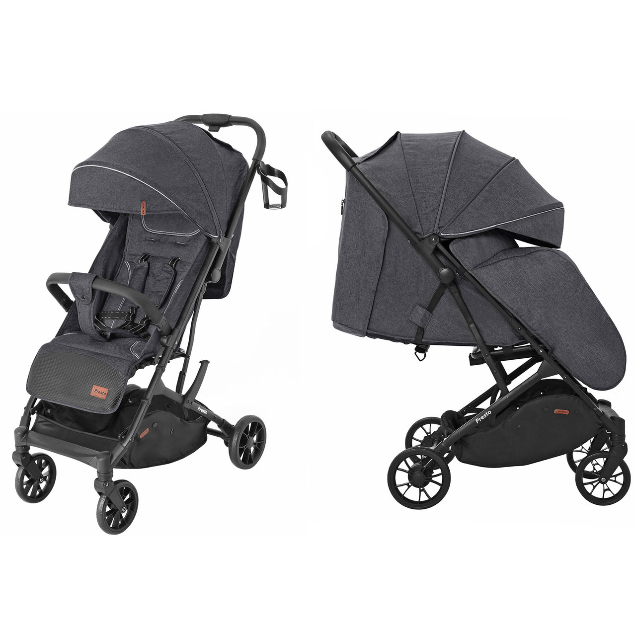 

Коляска прогулочная Baby Tilly Presto CRL-9002 Oil Grey +дождевик М /1/ MOQ
