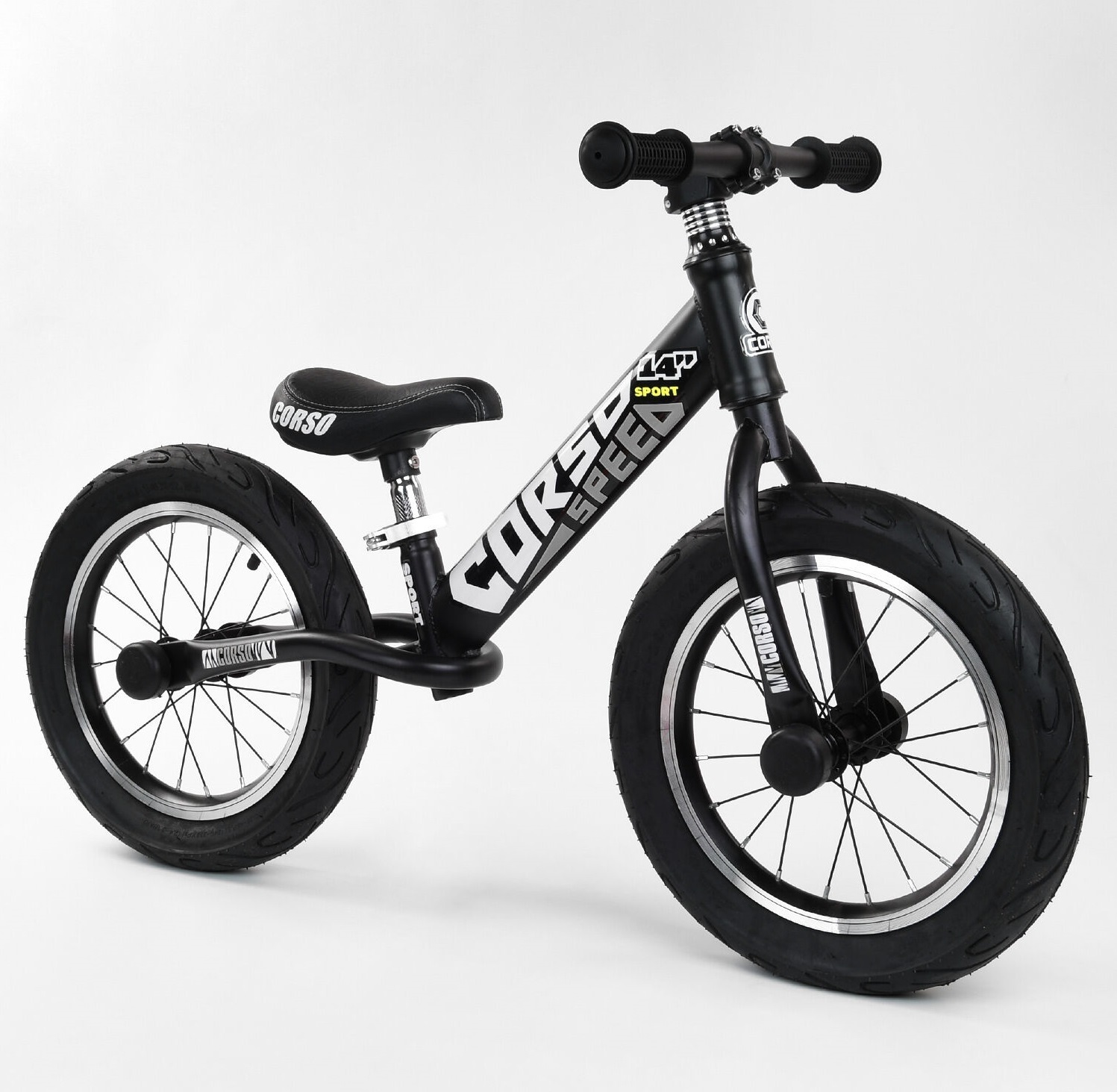 

Беговел Corso 14" стальная рама Speed Sport 65474 Black / White (65474)