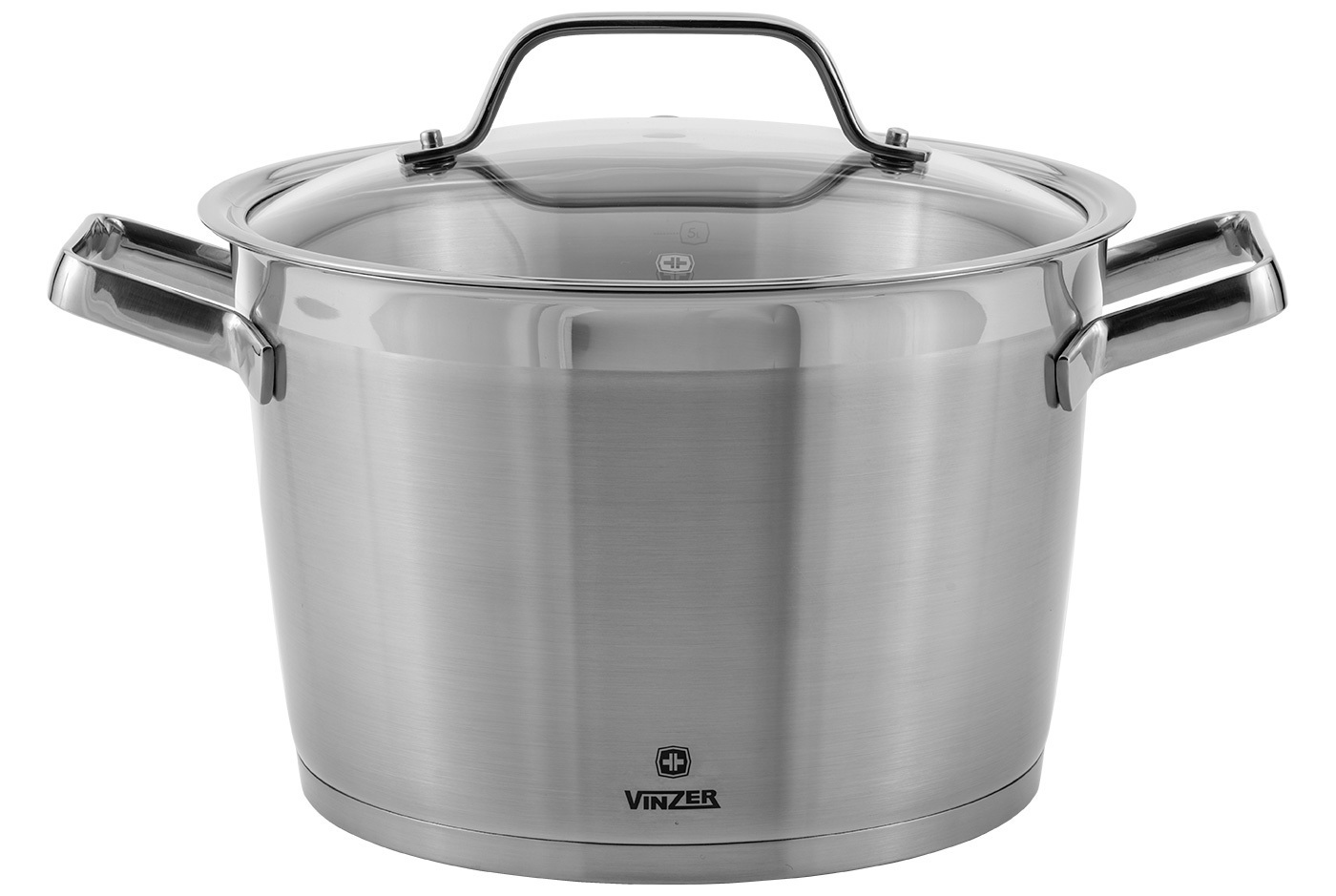 

Кастрюля нержавеющая Vinzer Practic с крышкой 18 см 2.1 л