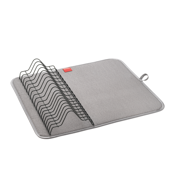 

Сушилка METALTEX DRY-TEX LAVA для посуды с ковриком черное покрытие Touch-Therm
