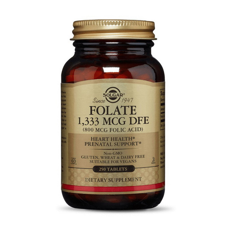 

Фолиевая кислота Solgar Folate 1333 mcg DFE Folic Acid 800 mcg 250 tab