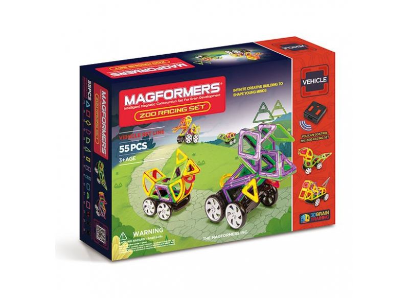 

Магнитный конструктор Magformers Зоо гонки, 55 эл. (707008)