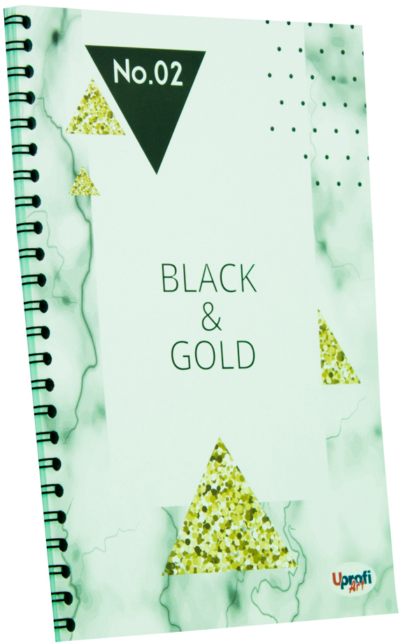 

Блокнот Profiplan Office Black & Gold Triangle А5 40 листов Разноцветный 5 шт (900848)(4823099900848)