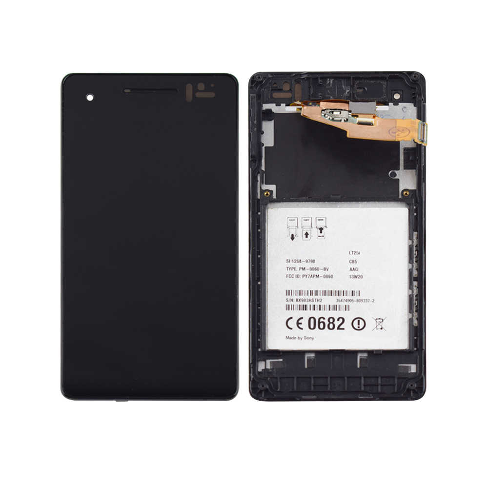 

Дисплей + сенсор (модуль) Power для Sony LT25i Xperia V черный + рамка