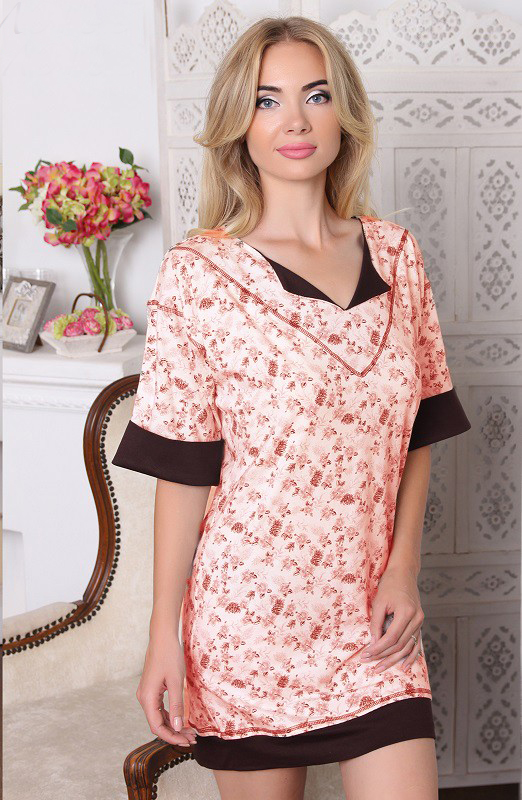 

Туника Fleur Lingerie ЛОТОС  персик, Туника Fleur Lingerie ЛОТОС 36 персик