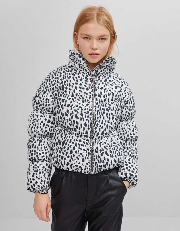 

Куртка Bershka 6264/551/251  Черно-белая, Куртка Bershka 6264/551/251 L Черно-белая