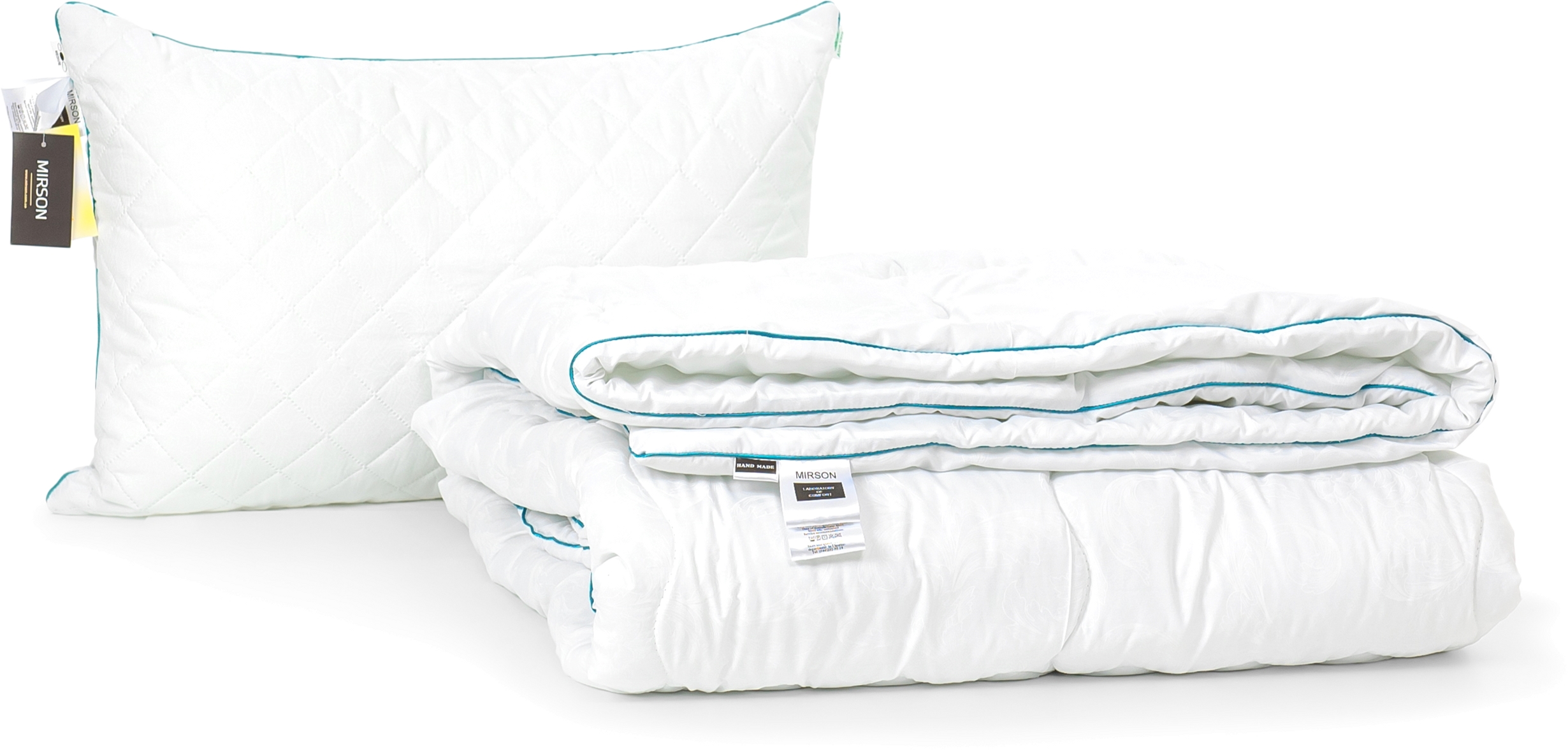 

Набор антиаллергенный MirSon Eco-Soft Деми Eco Line Hand Made №2430 одеяло 172х205 см + 2 подушки 50х70 мягкие